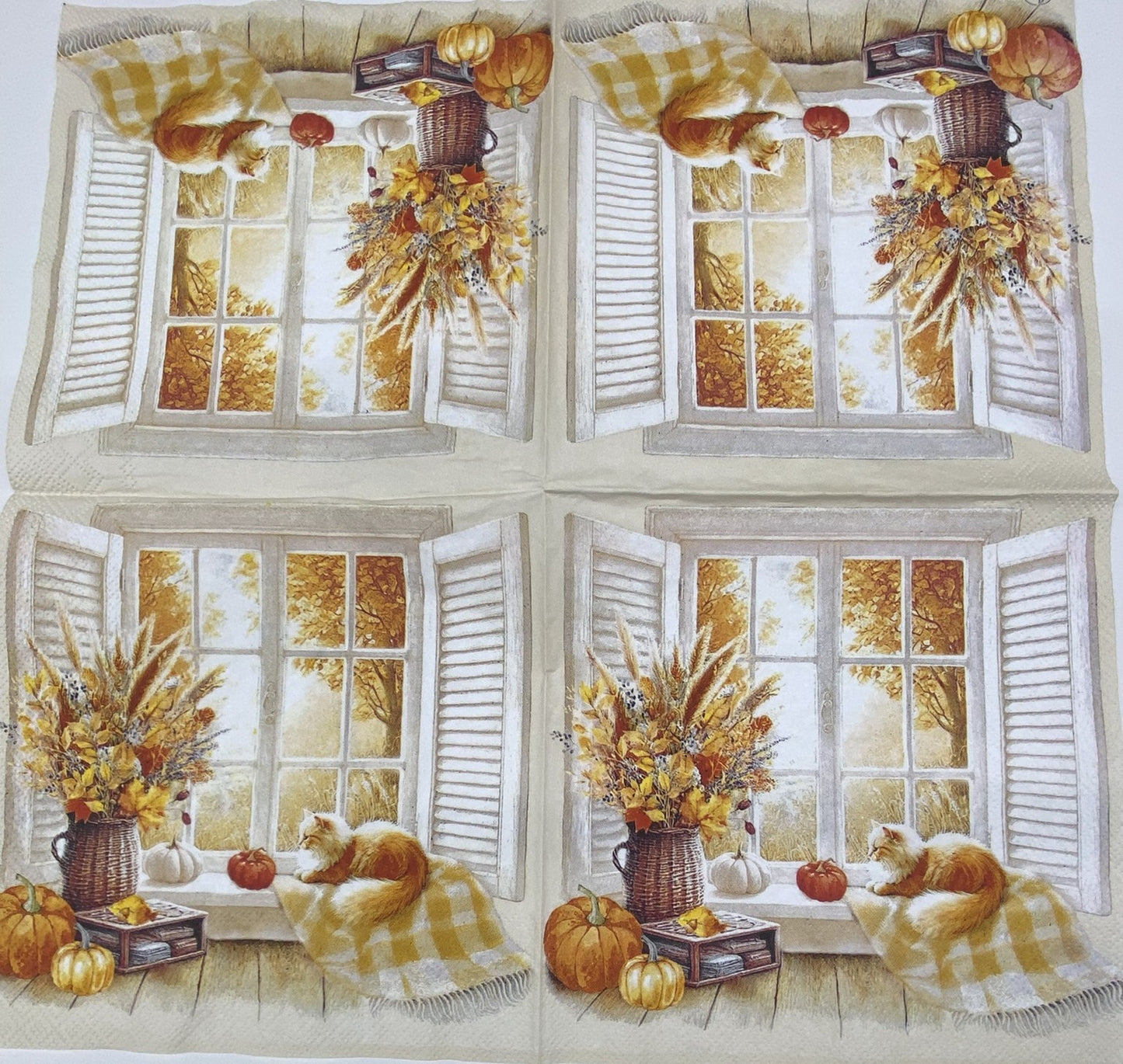 Decoupage Napkins 6.5" (2pcs)- Cozy Fall View