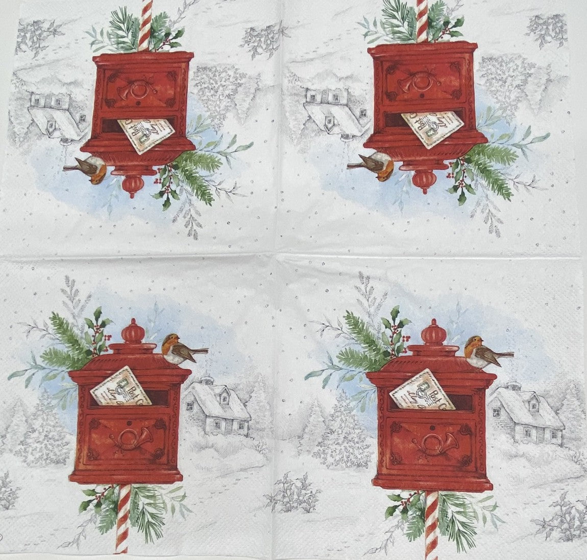 Servilletas para decoupage, almuerzo de 6,5" (2 piezas) - Tractor festivo