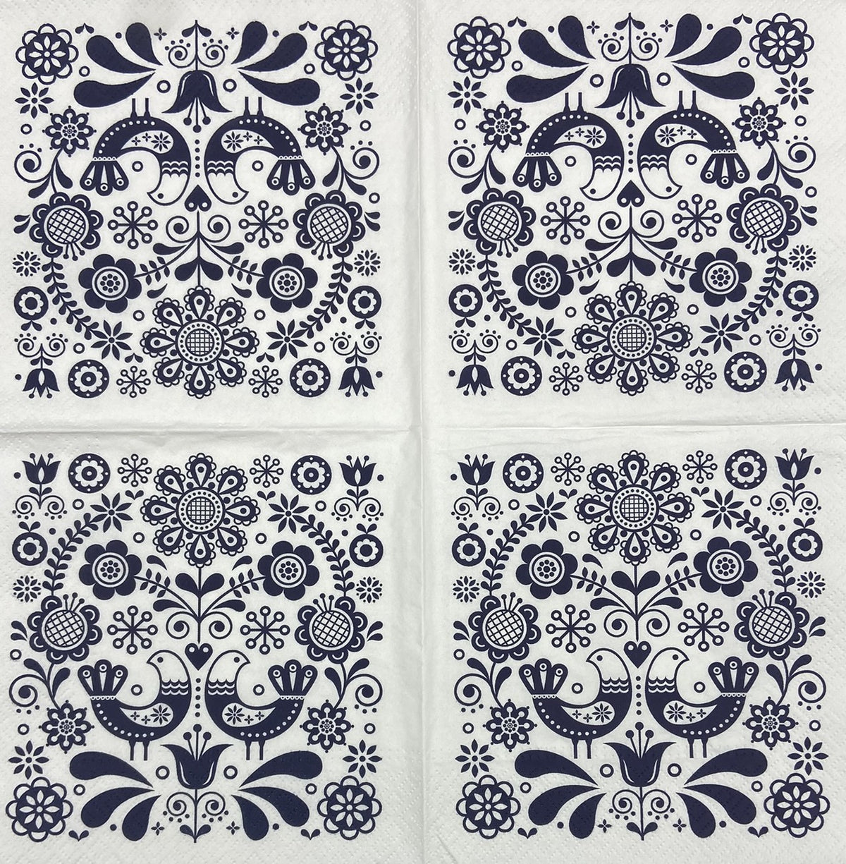 Decoupage Napkins 6.5" (2pcs)- Folk Stamp