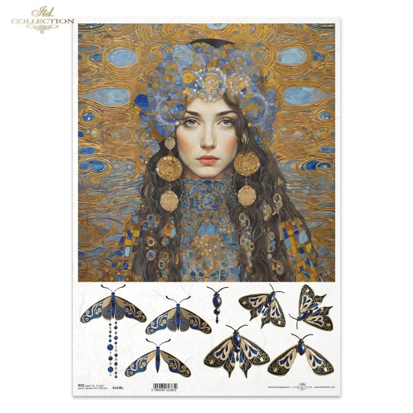 ITD Collection A3 Rice Paper - Inspired by Klimt R1238L