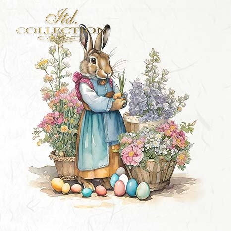 ITD Mini Collection Rice Paper Set - Easter Bunny II