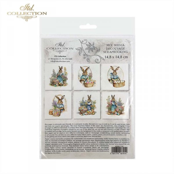 ITD Mini Collection Rice Paper Set - Easter Bunny II