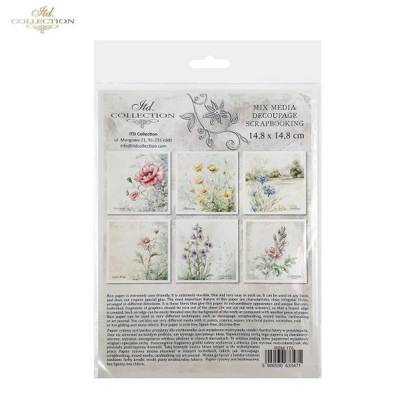 ITD Mini Collection Rice Paper Set - Flowers IV