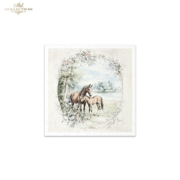ITD Mini Collection Rice Paper Set - Horses and Cows