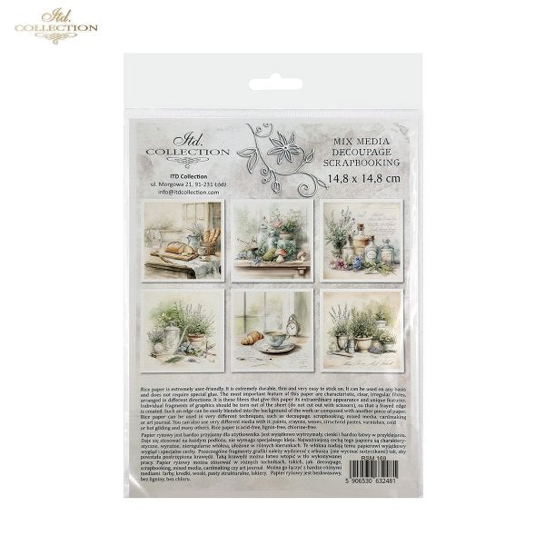 ITD Mini Collection Rice Paper Set - Kitchen and Herbs
