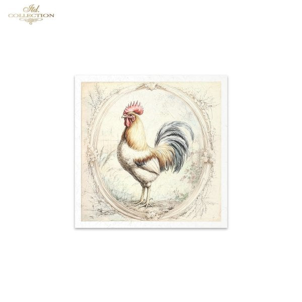 ITD Mini Collection Rice Paper Set - Roosters