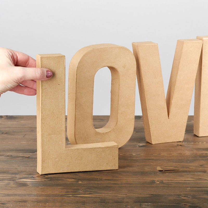 Paper Mache "Love" Word Set