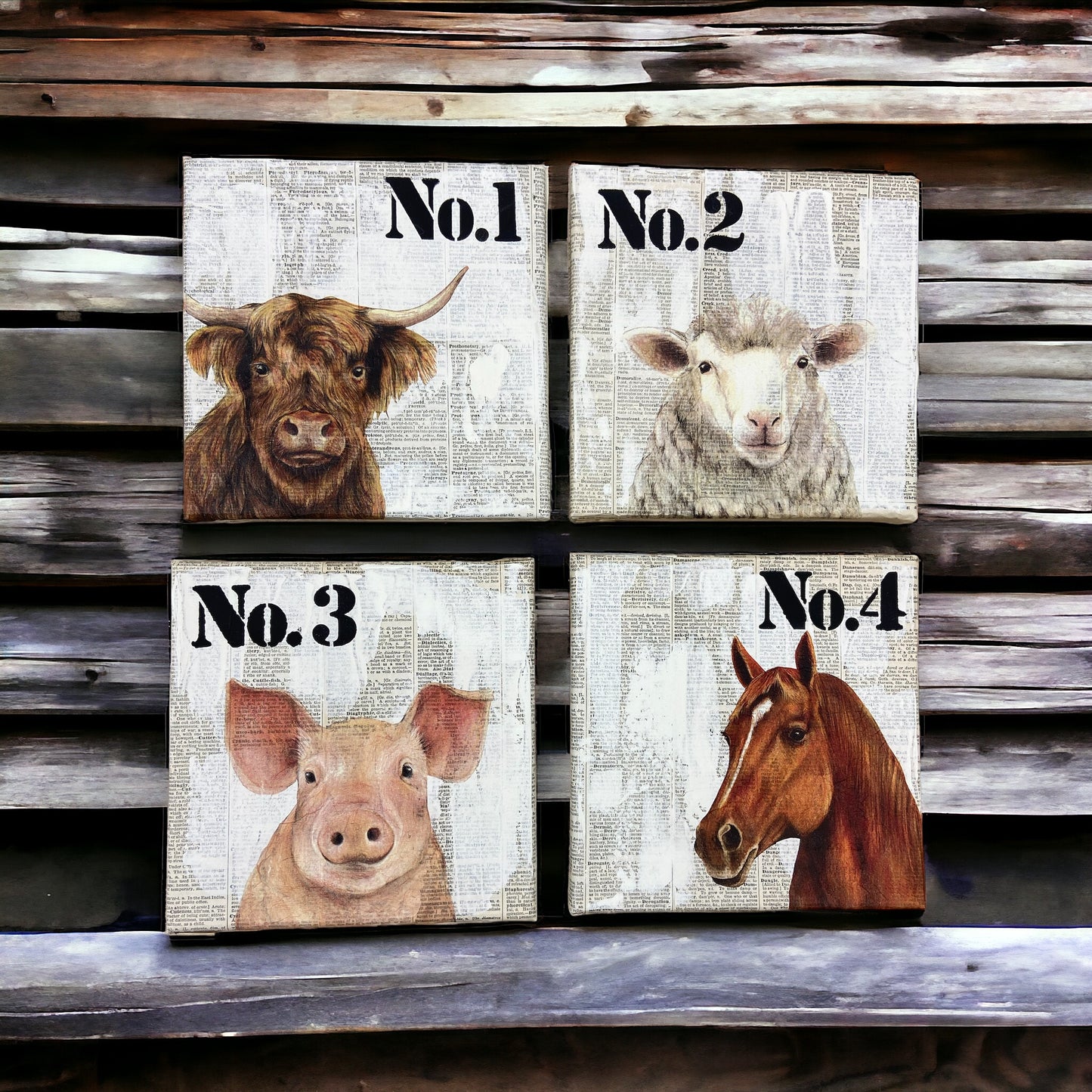 Decoupage napkins 6.5" - Farm Pig