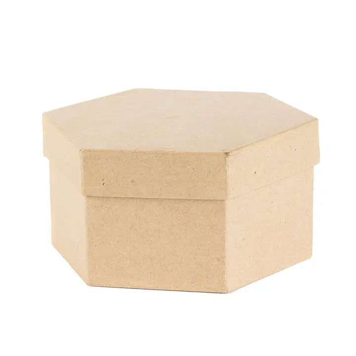 Premade Paper Mache Hexagon Box