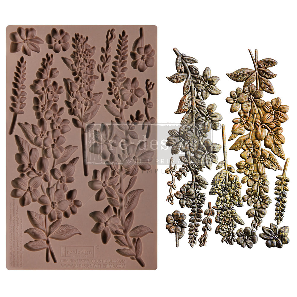 Redesign with Prima Décor Mould 5" x 8" - Country Blossom