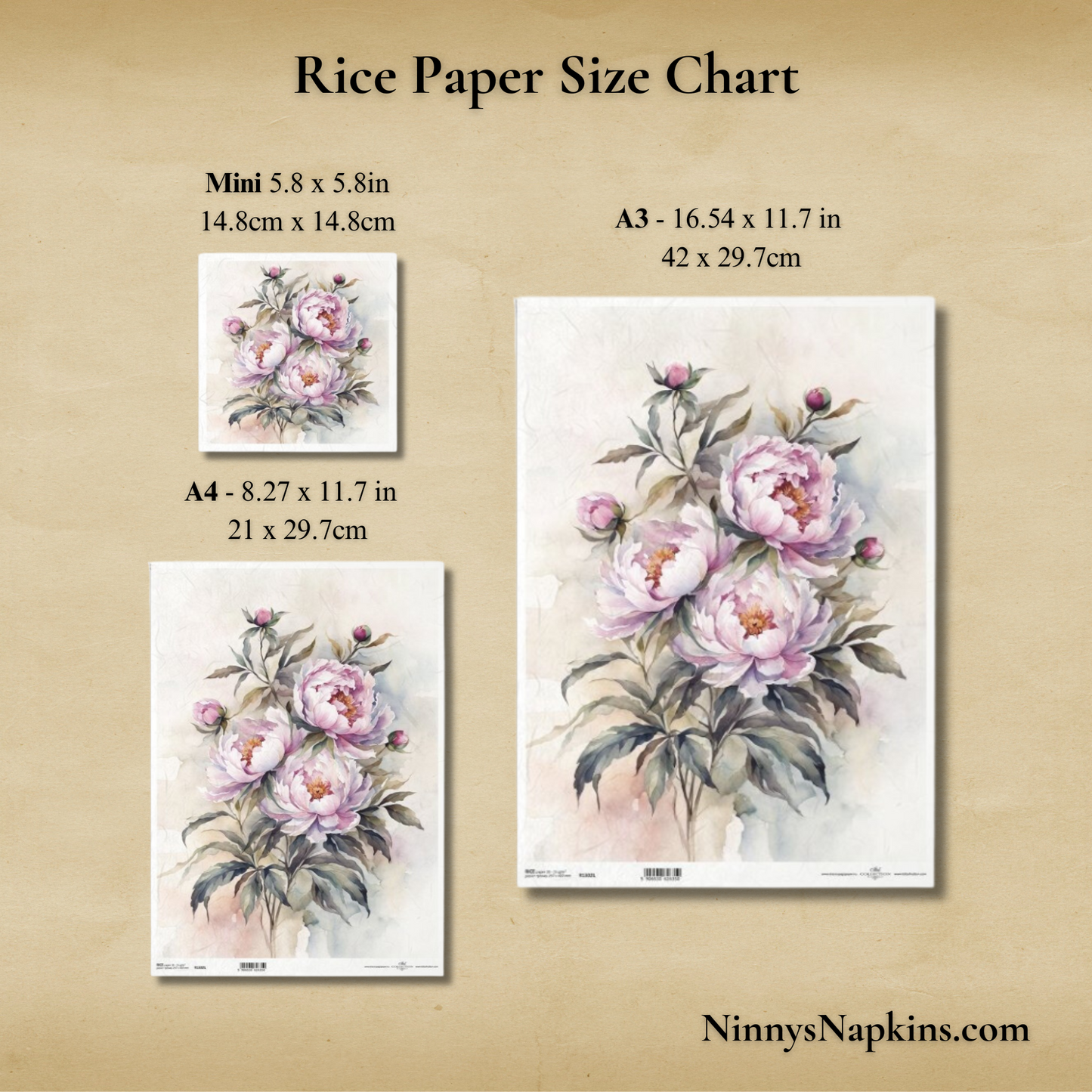 Ninny's Decoupage Rice Paper - Women of the World I