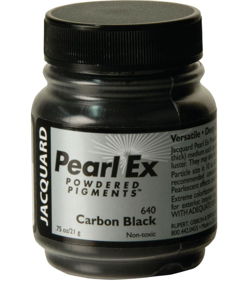 Jacquard Pearl Ex Powdered Pigment .75oz - Carbon Black – Ninnys Napkins