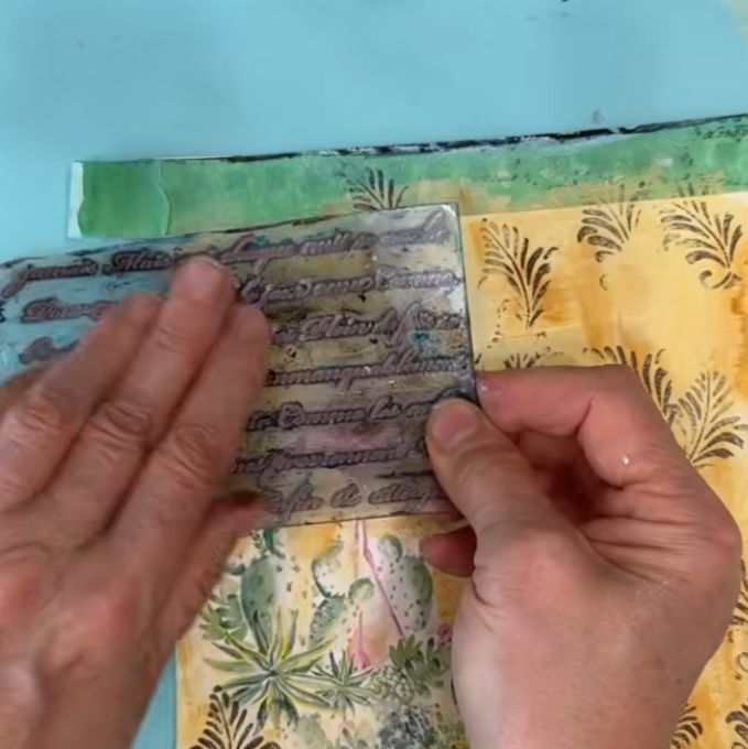 Mixed Media Art Journal Page, Focal Image Finds