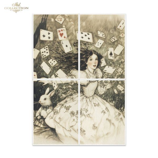 Special Order - ITD Collection Rice Paper 4 Sheet Set - Alice's Magic Series VI