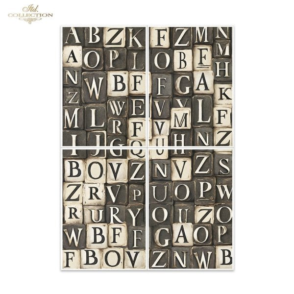 Special Order - ITD Collection Rice Paper 4 Sheet Set - Black and White Series III