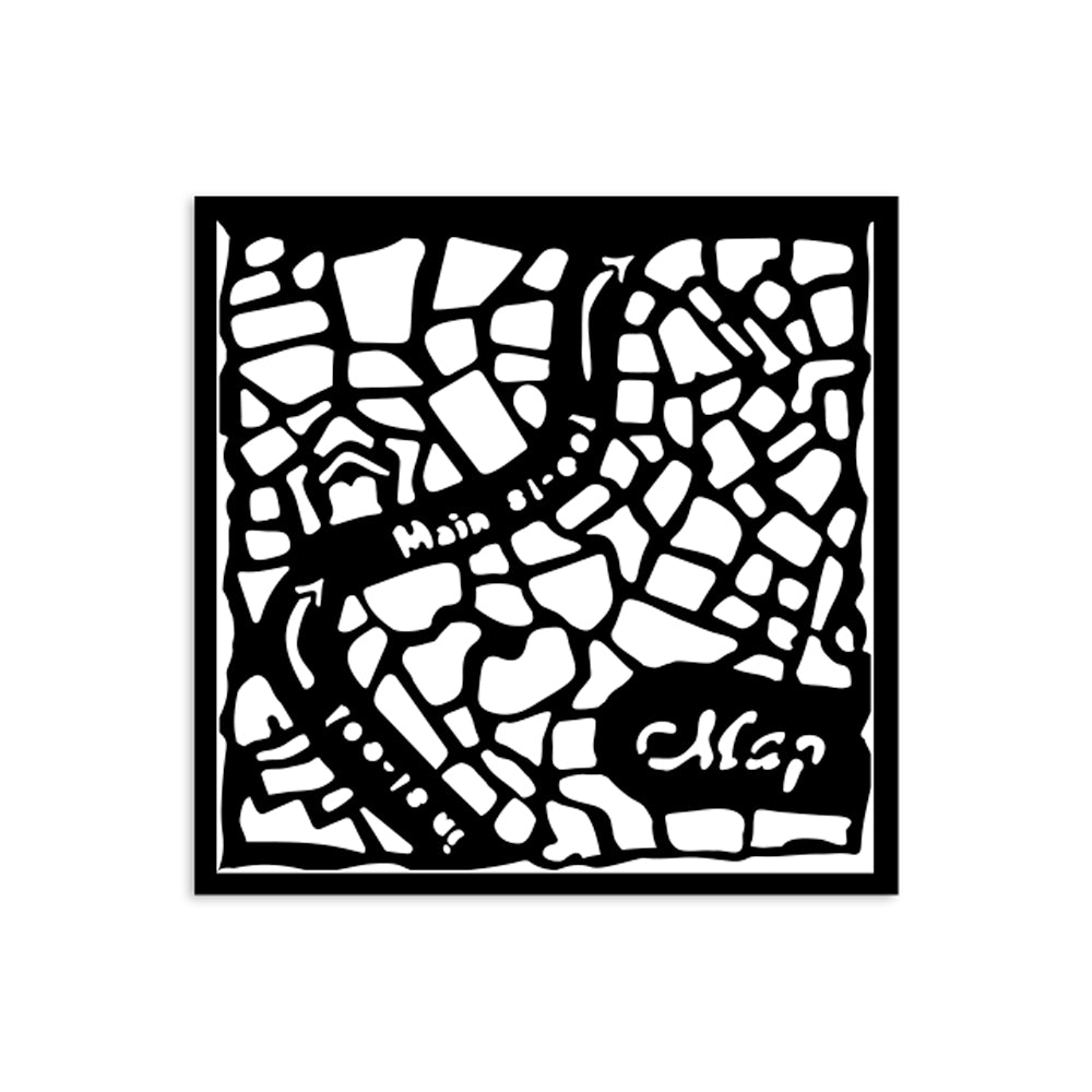 Stamperia 12cm x 12cm Stencil - Art of Travelling, Street Map