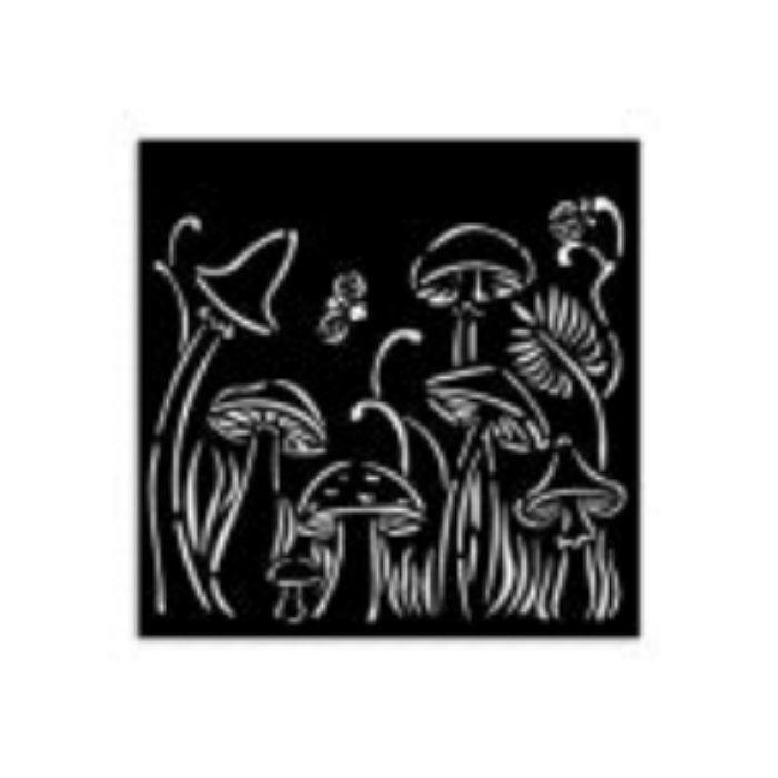 Stamperia 12cm x 12cm Stencil - Hidden Grove, Mushrooms