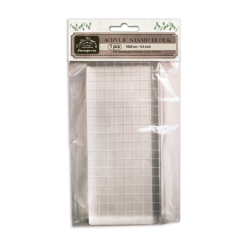 Stamperia Create Happiness Acrylic Stamp Block 18cm