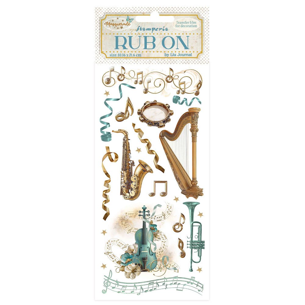 Stamperia Rub-On - Masquerade, Instruments