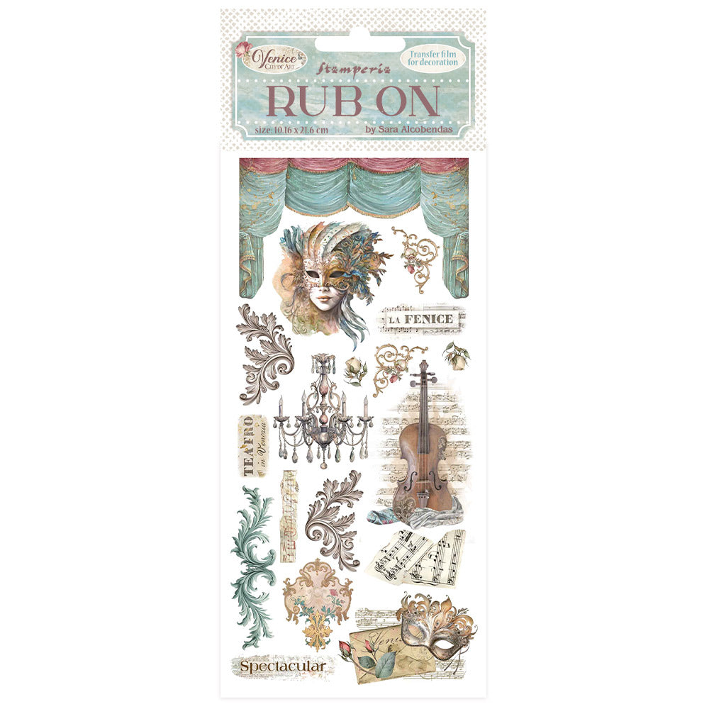 Stamperia Rub-On - Venice City of Art, Masks