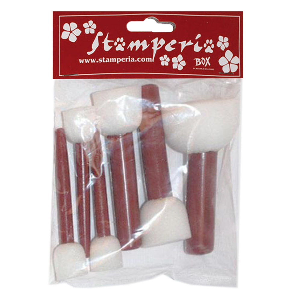 Stamperia Set of 6 Sponge Brush - Assorted
