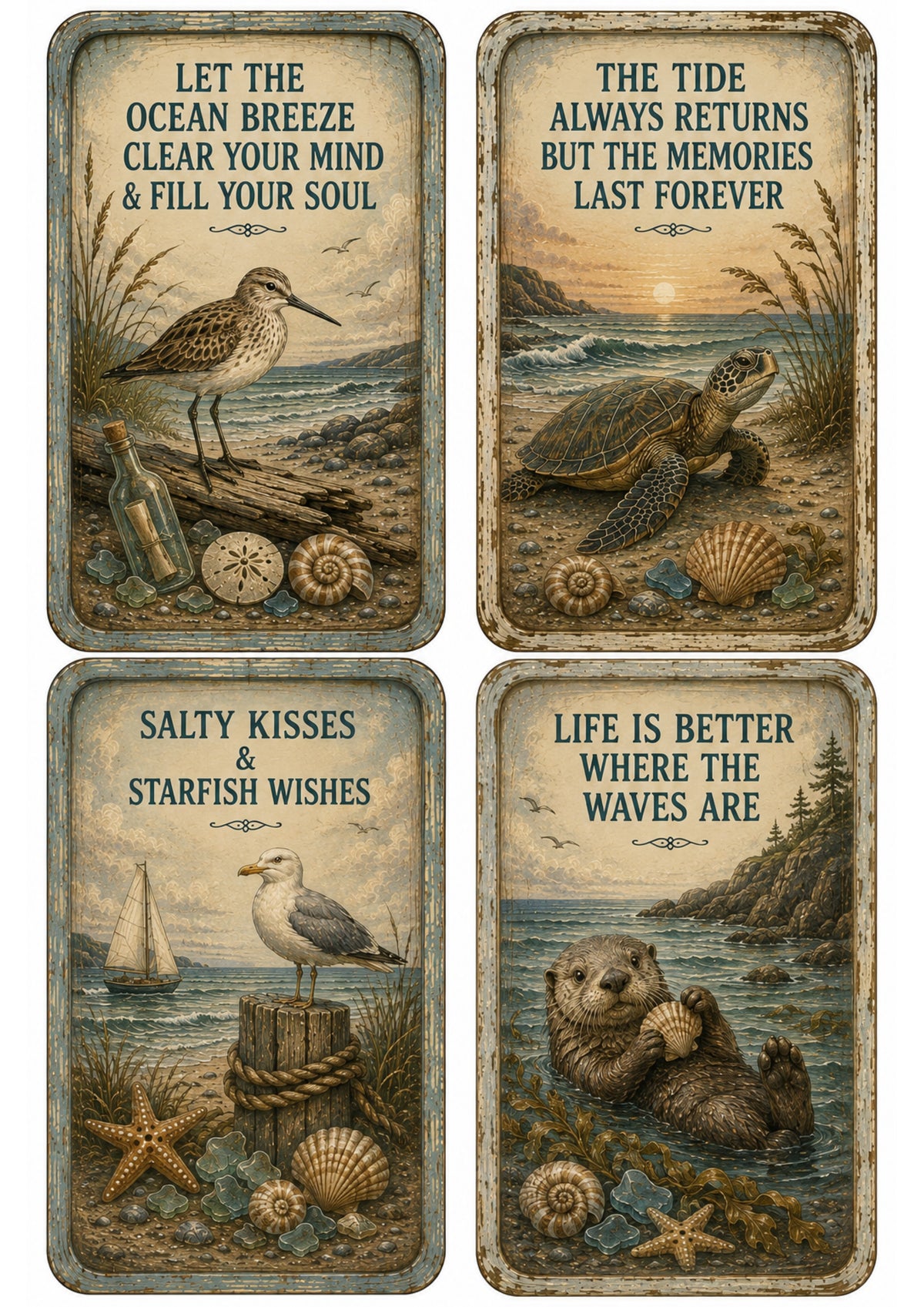 Wet Transfers A4- Beach Tags IV