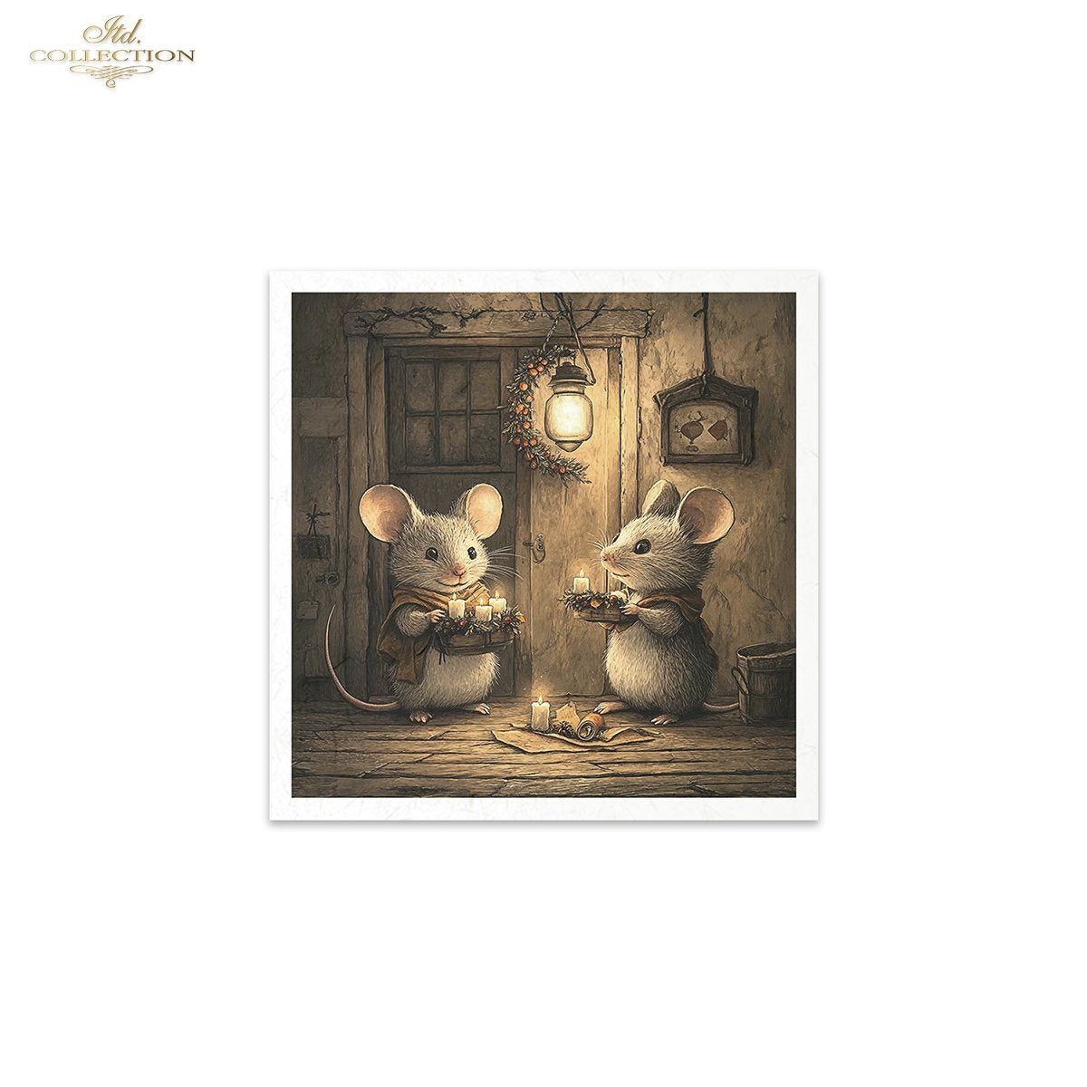 Decoupage Mini Rice Paper Set - Christmas Mice II (Special Pre-Order)