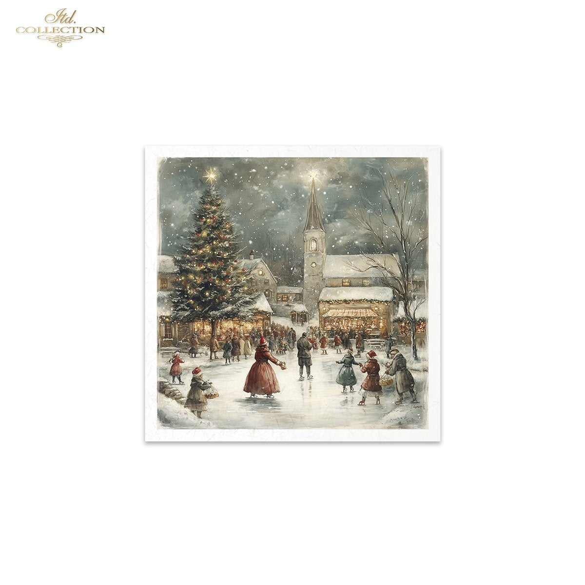 Decoupage Mini Rice Paper Set - Christmas Village (Special Pre-Order)