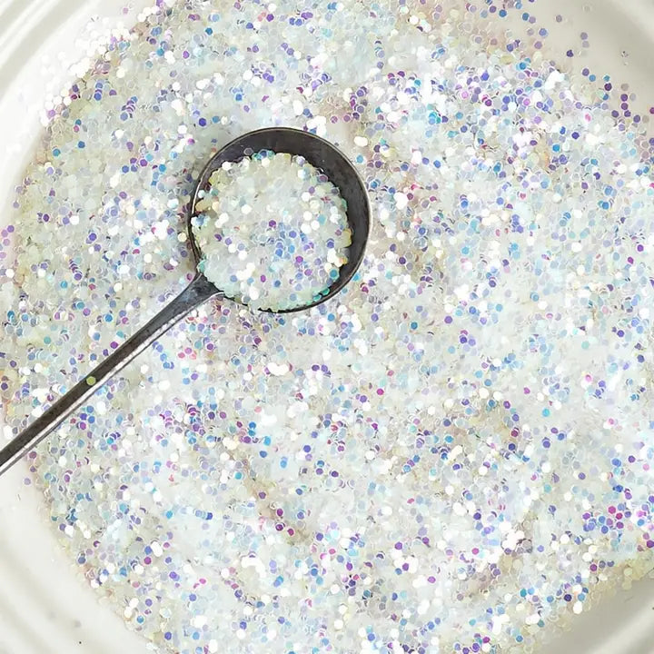 .05oz Tubes Chunky Iridescent White Glitter
