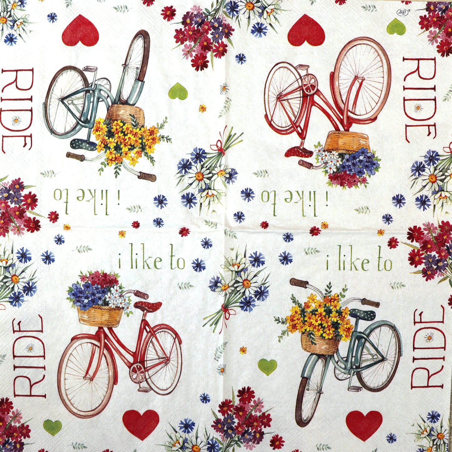 Decoupage napkins 6.5" - I Love My Bike