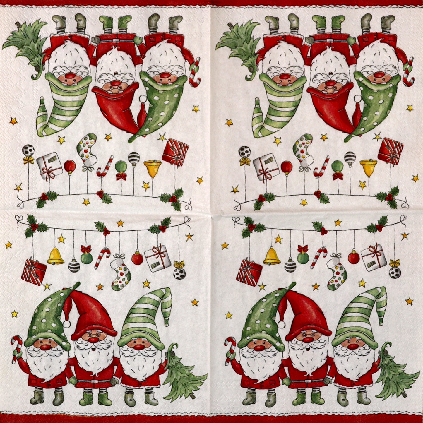 Decoupage Napkins 5" (2pcs)- X-Mas Good Fellows