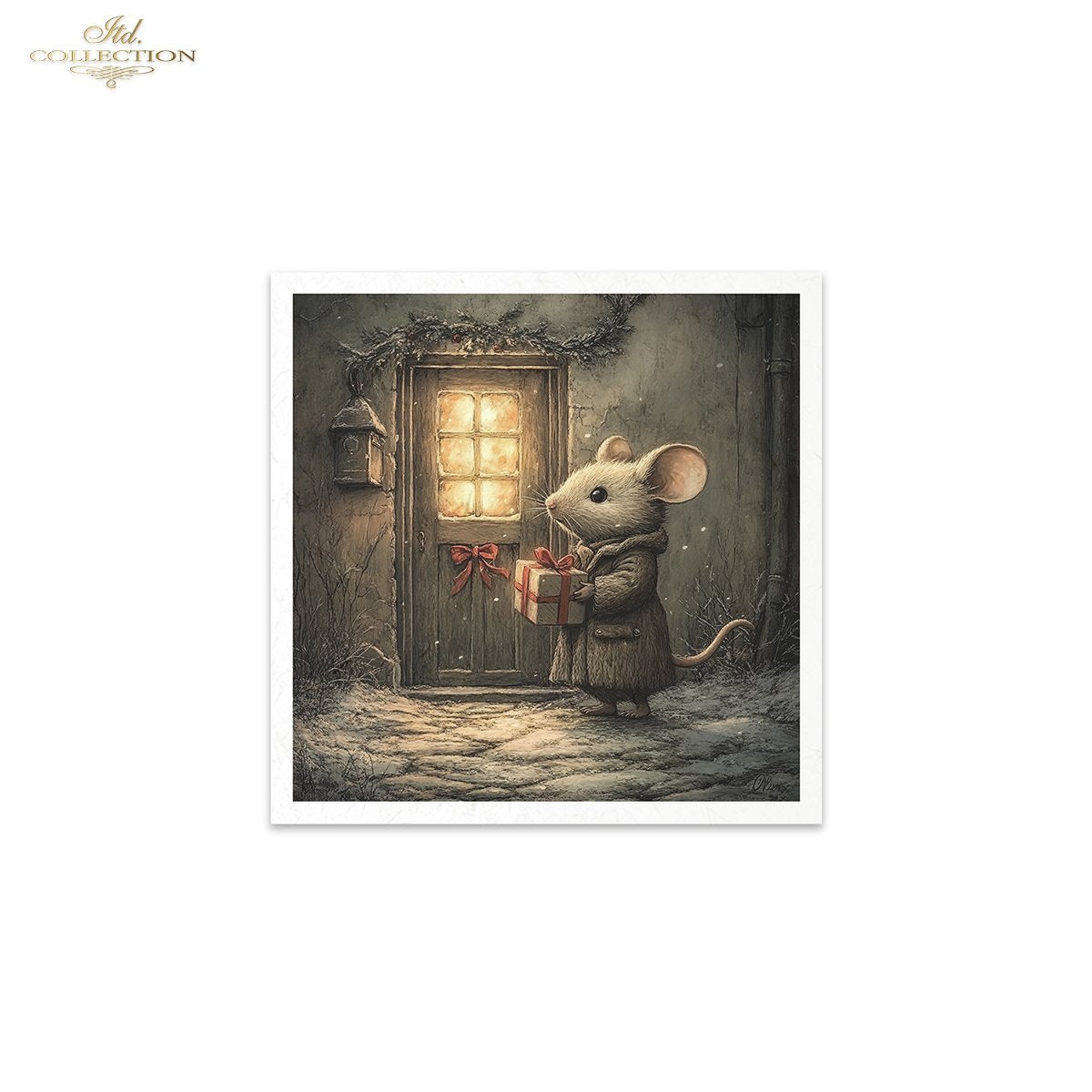 Decoupage Mini Rice Paper Set - Christmas Mice (Special Pre-Order)