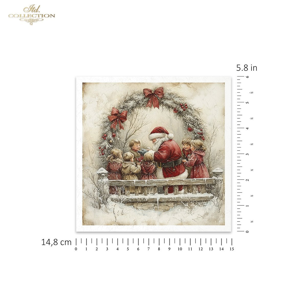 Decoupage Mini Rice Paper Set - Christmas Children and Santa (Special Pre-Order)