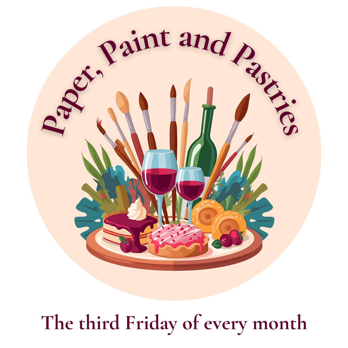 Paper, Paint & Pastries – Your Monthly Creative Night Out!