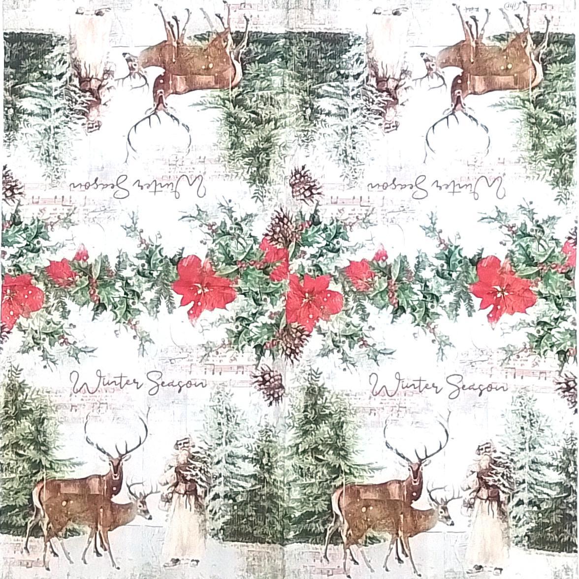 Decoupage Napkins 6.5" (2pcs)- Winter Season