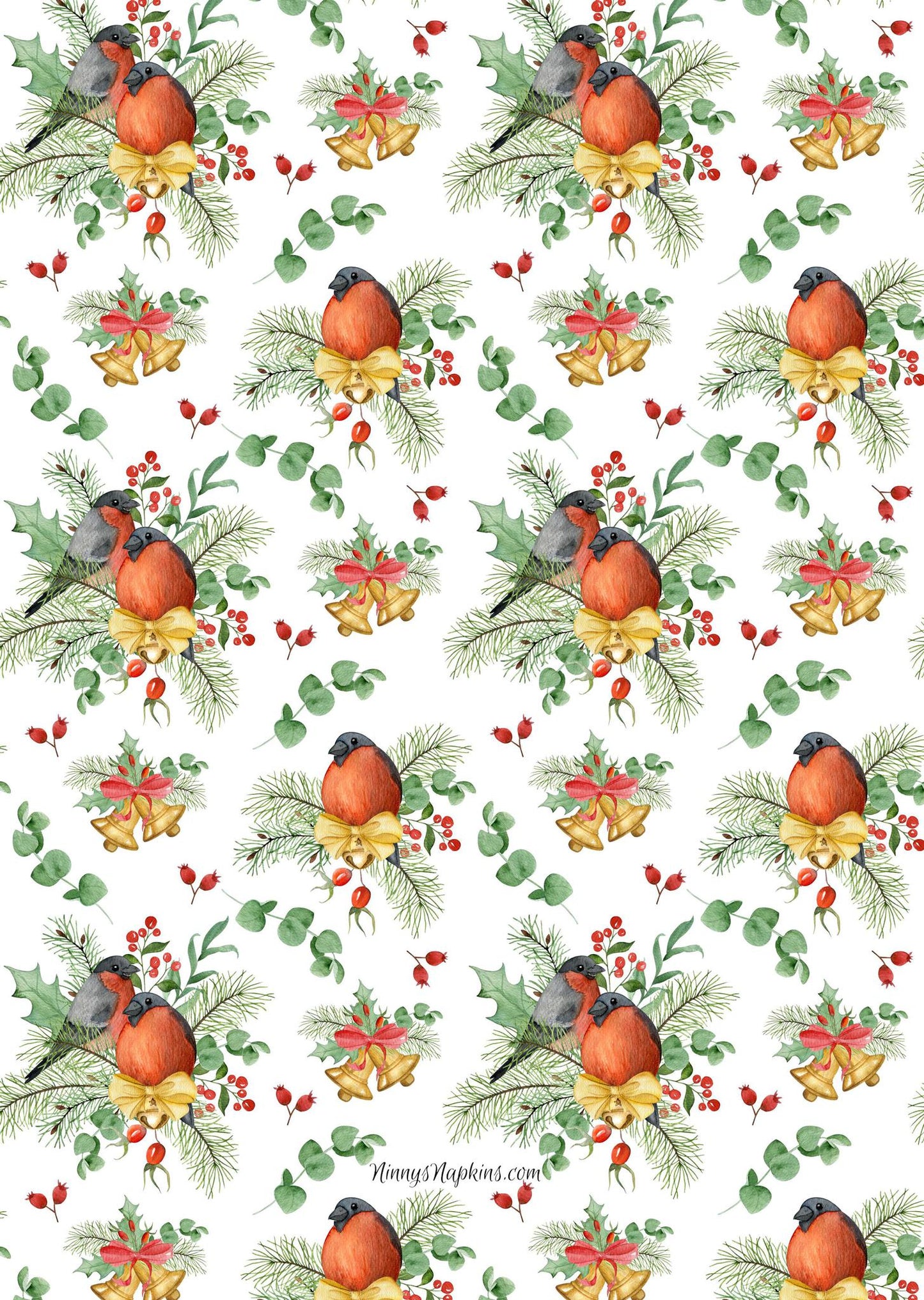 Ninny's Rice Paper A4 - Christmas Bird