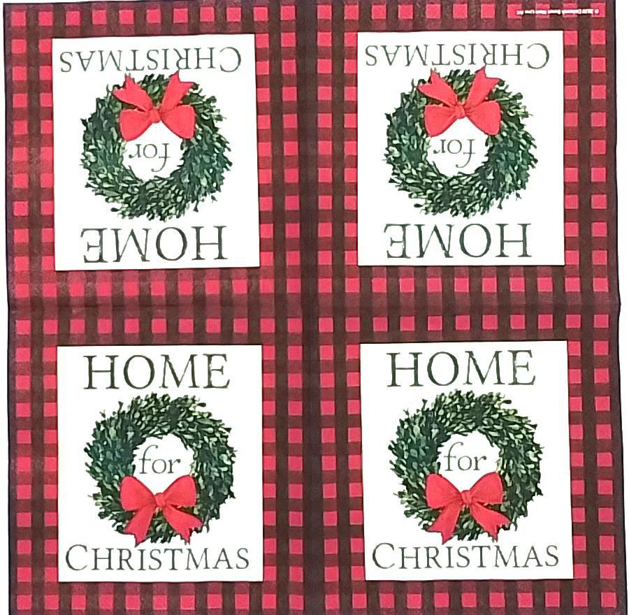 Decoupage Napkins 5"- Home For Christmas