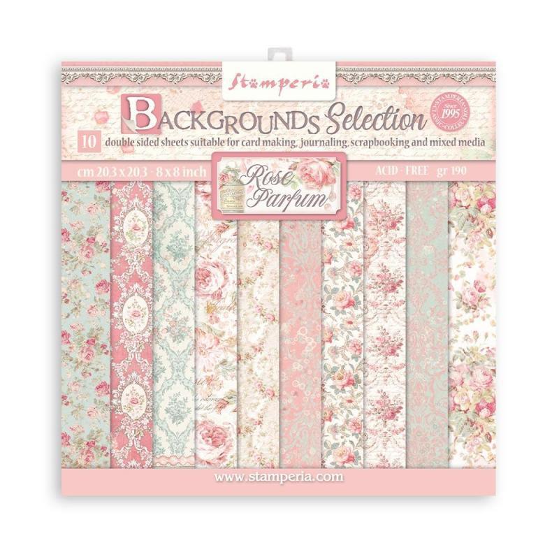 Stamperia 8 Scrapbook Paper Pad - Backgrounds Selection Songs of the –  Ninnys Napkins