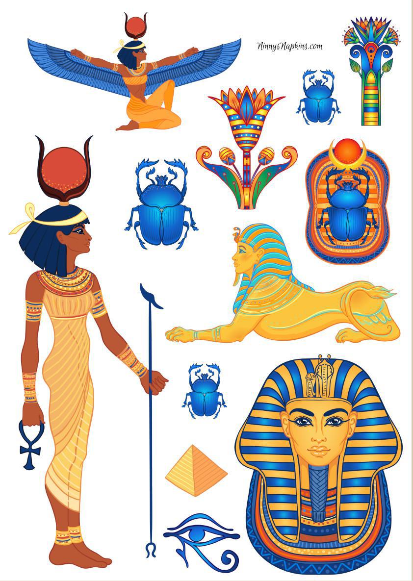 Ninny's Rice Paper A4 - Egyptian Elements