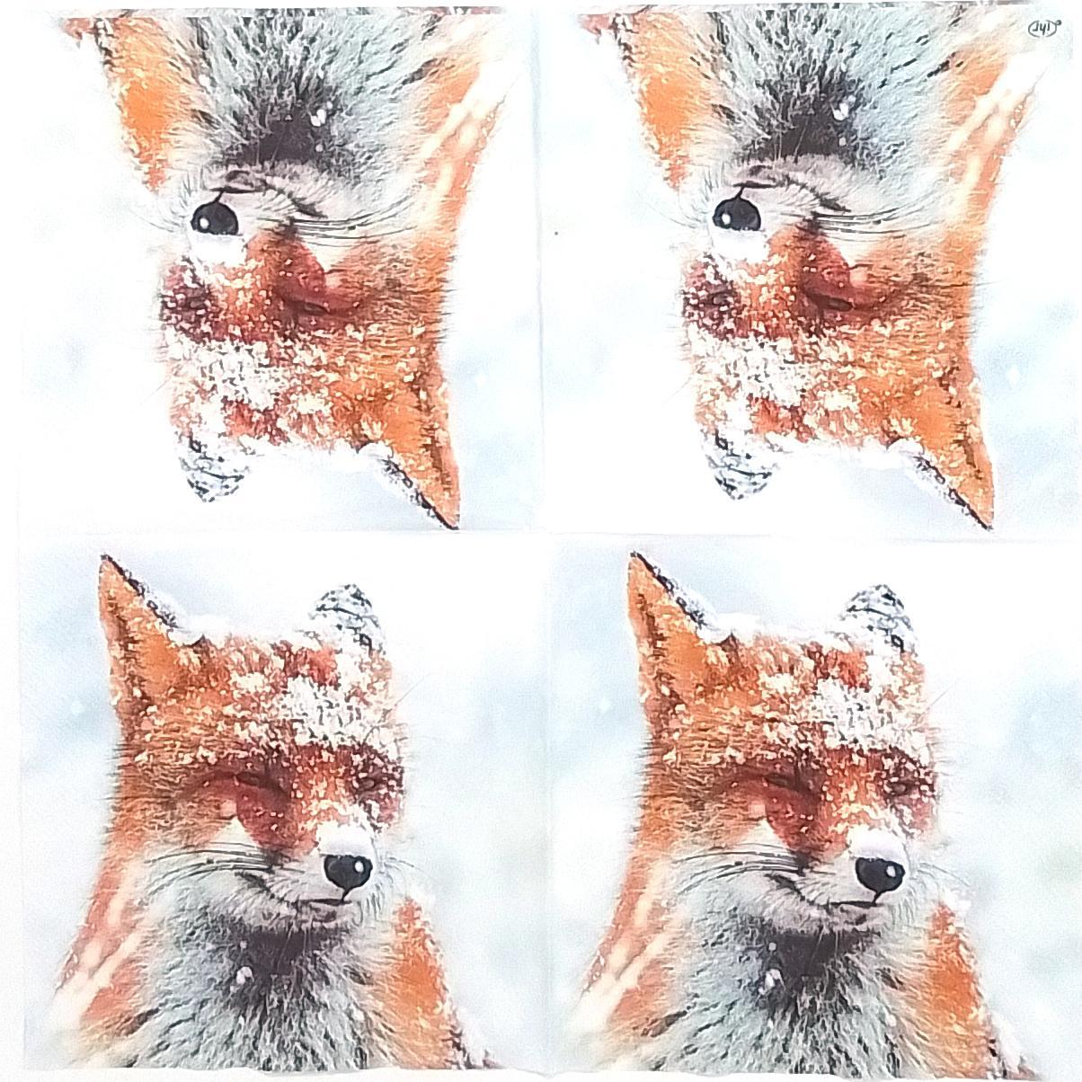 Decoupage Napkins 6.5" (2pcs)- Winter Fox