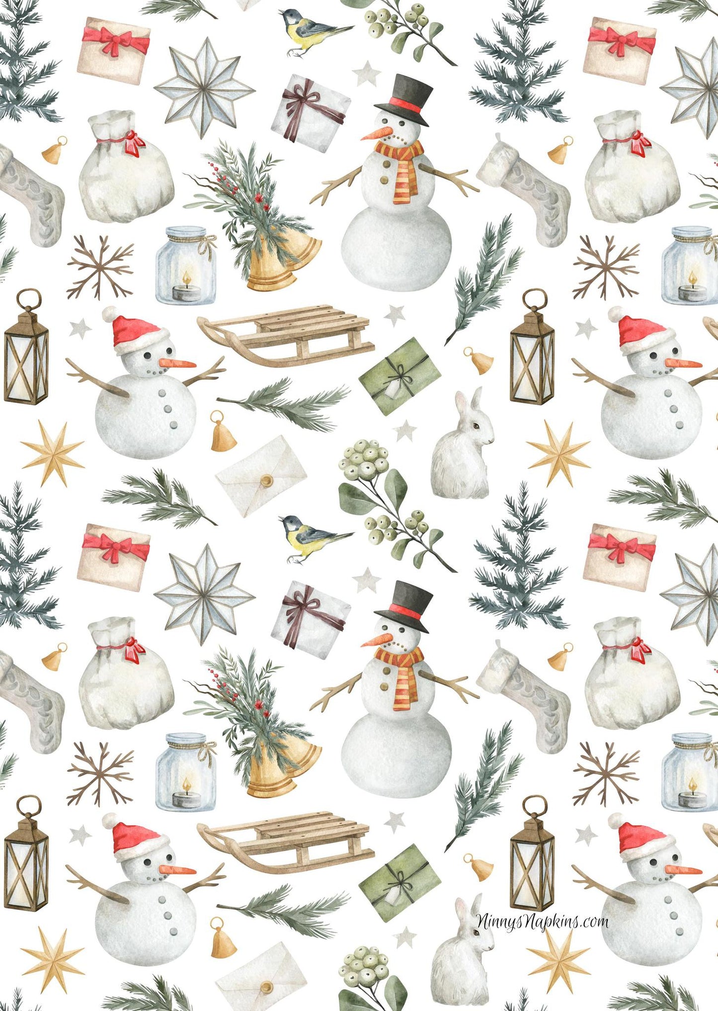 Ninny's Rice Paper A4 - Winter Fun