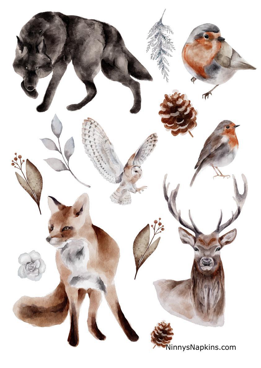 Ninny's Rice Paper A4 - Winter Elements