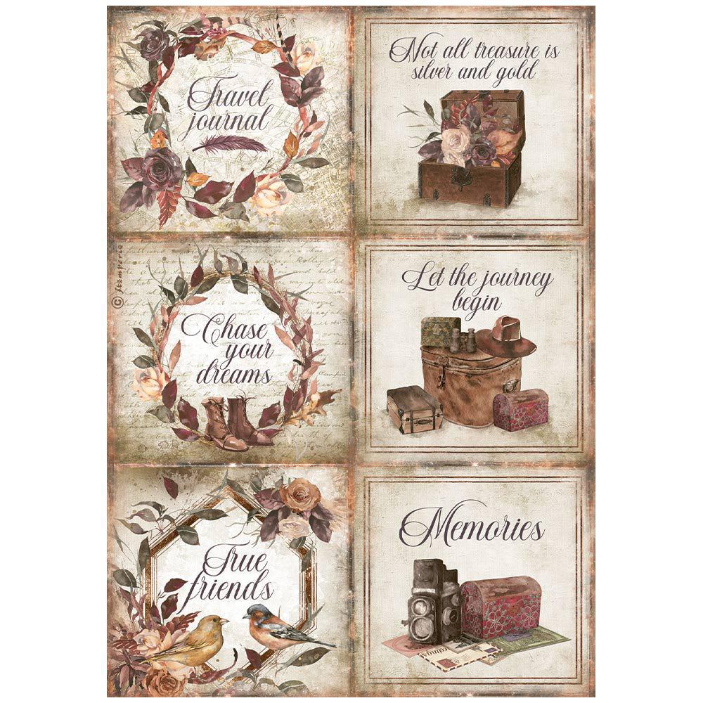 Stamperia Rice Paper A4 - Vintage Library Flowers and Letters – Ninnys  Napkins