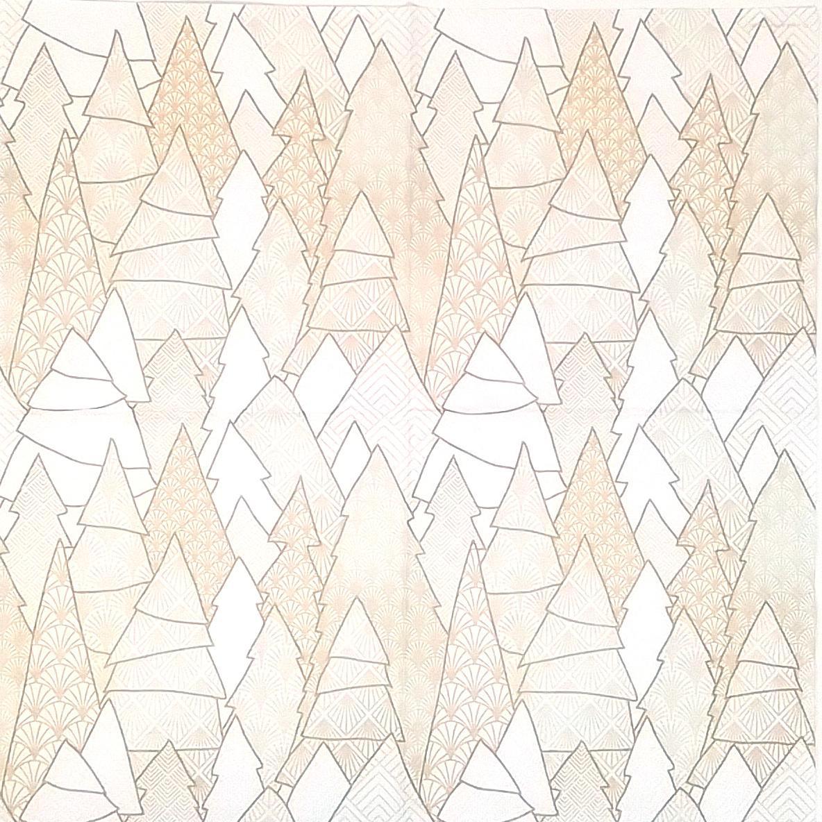 Decoupage Napkins 6.5" - Luxury Trees White