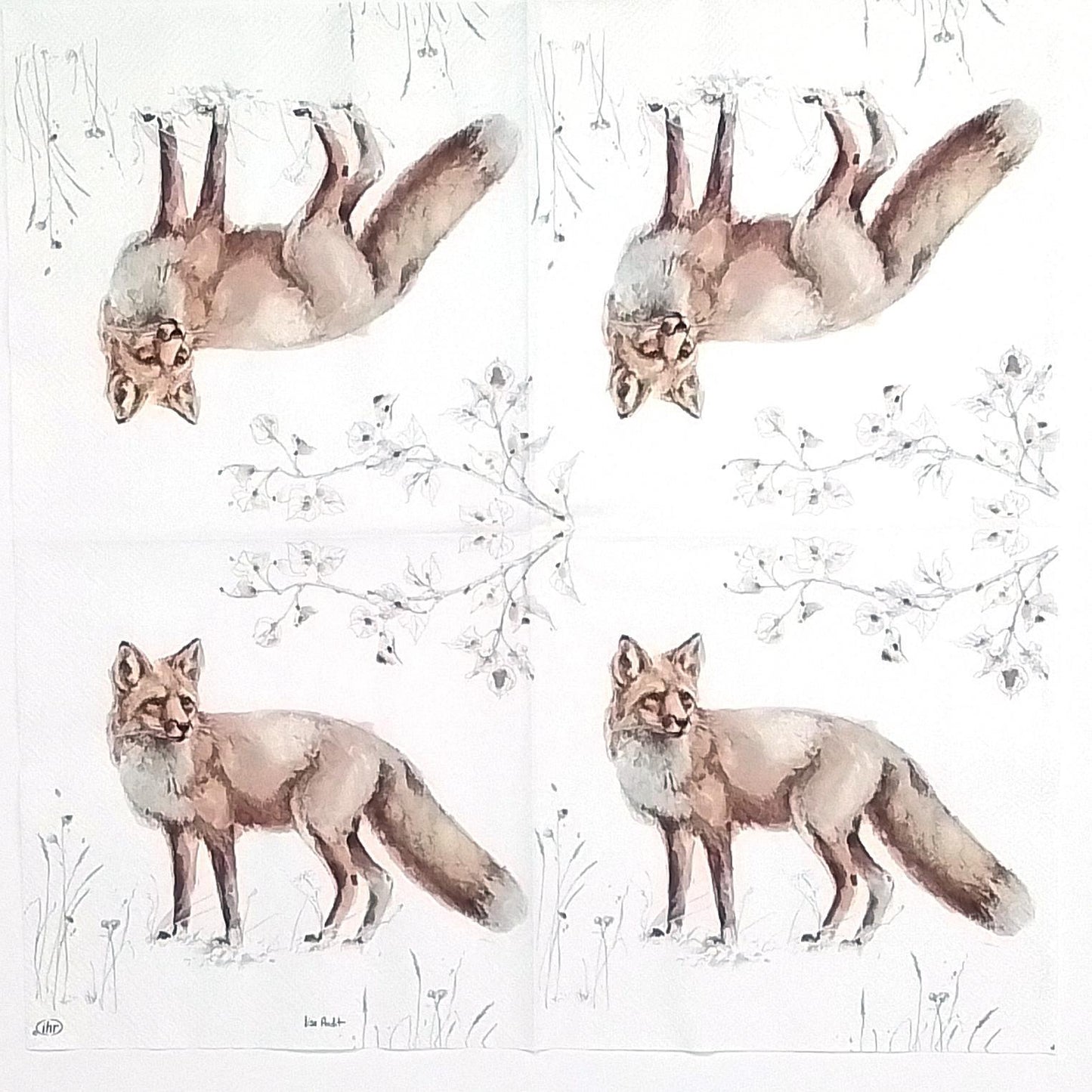 Decoupage Napkins 6.5" (2pcs)- Woodland Fox