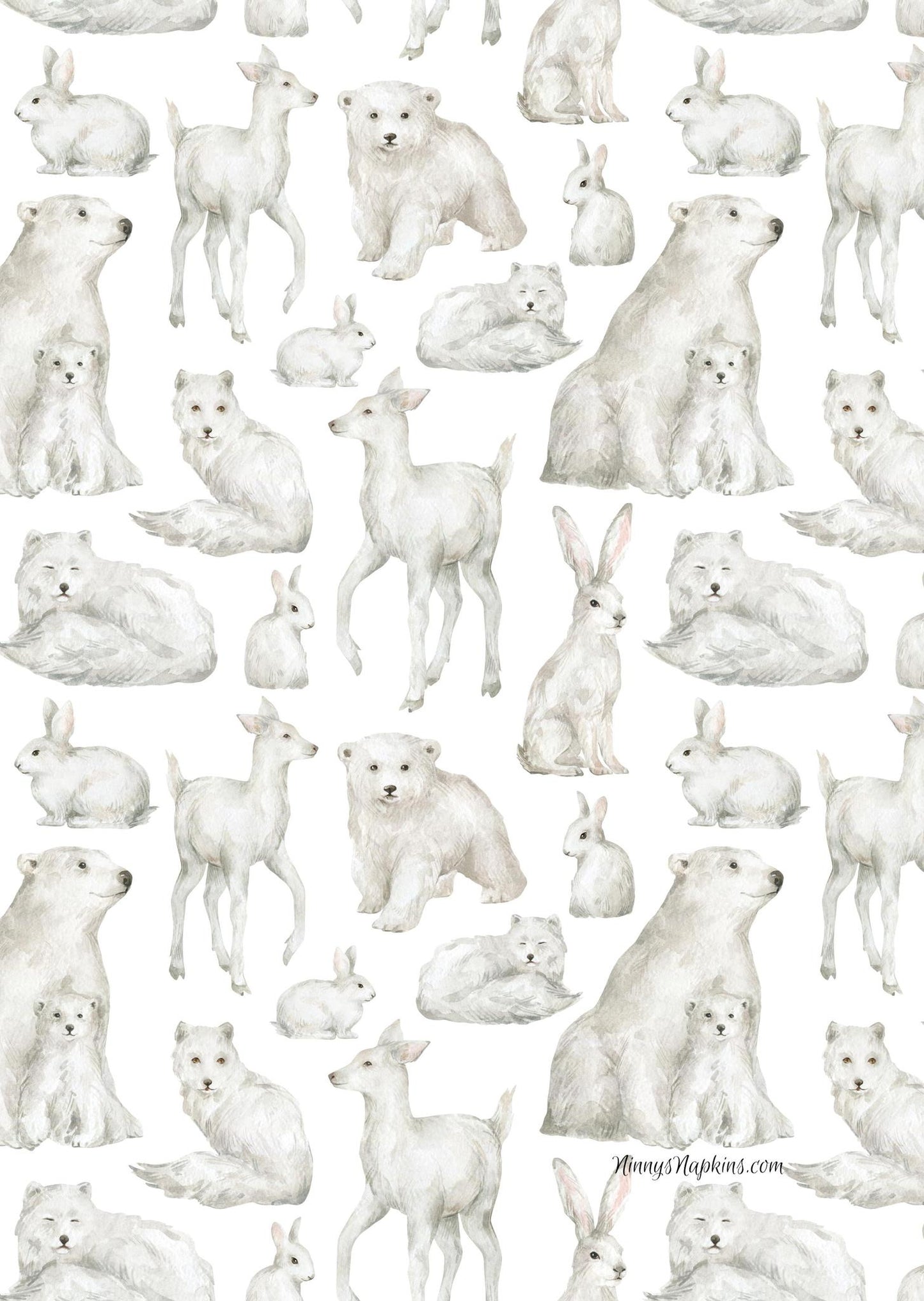 Ninny's Rice Paper A4 - Arctic Friends