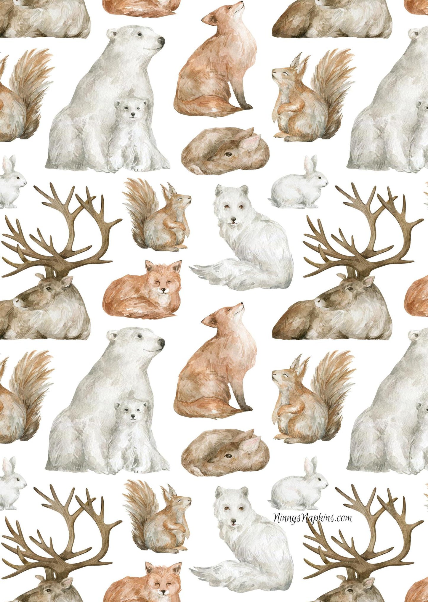 Ninny's Rice Paper A4 - Winter Friends