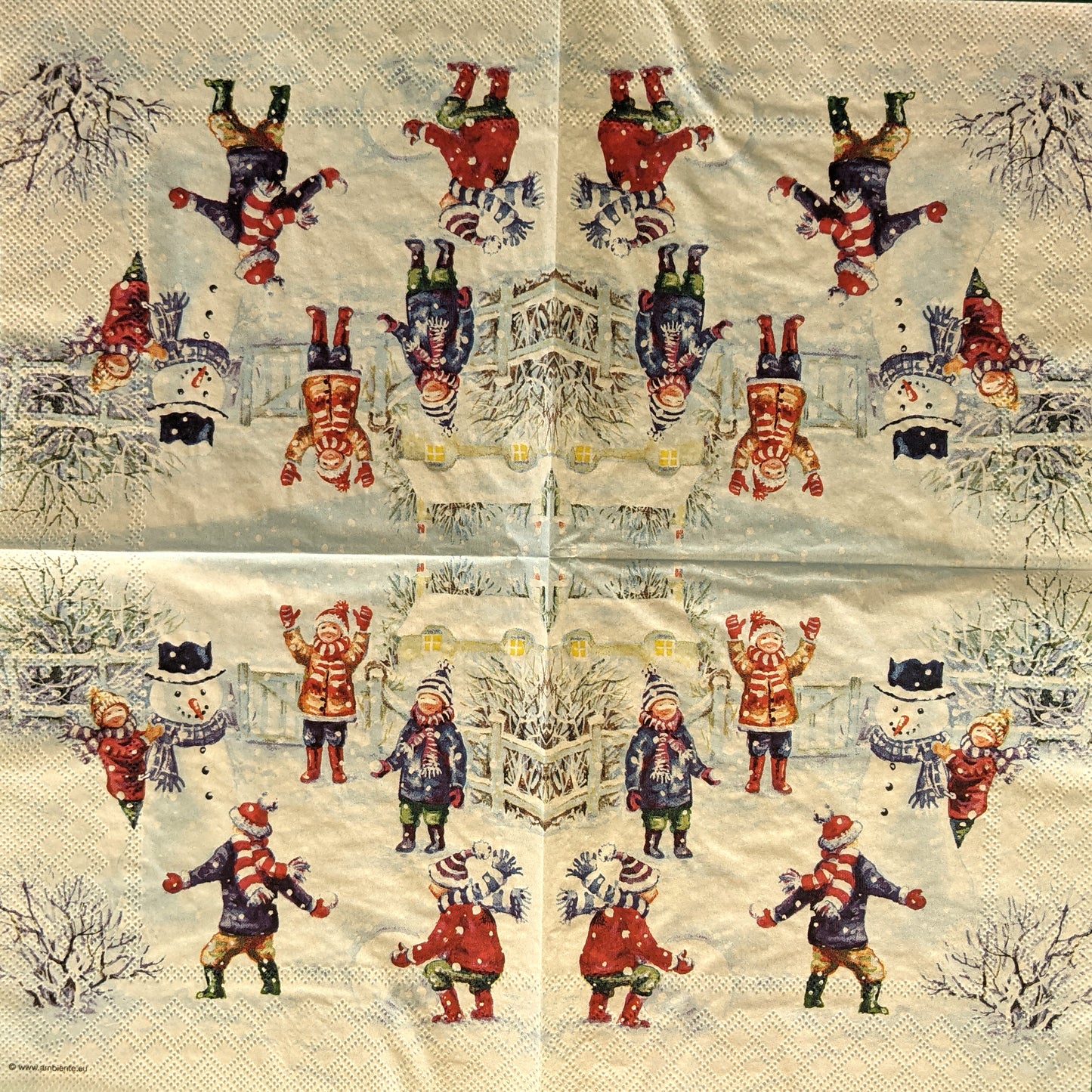 Decoupage Napkins 6.5" - Snowfun
