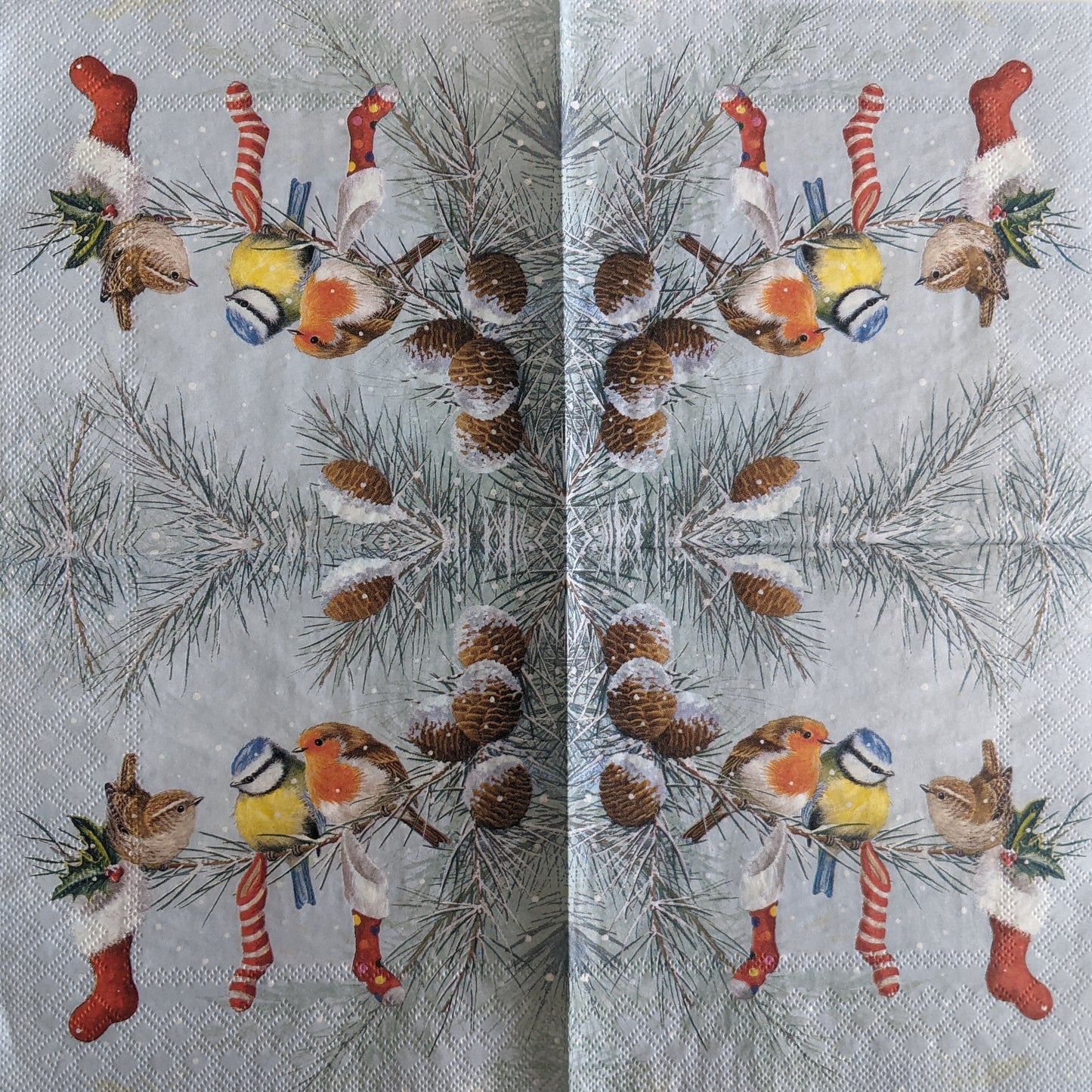 Decoupage Lunch Napkins 6.5" - Christmas Socks