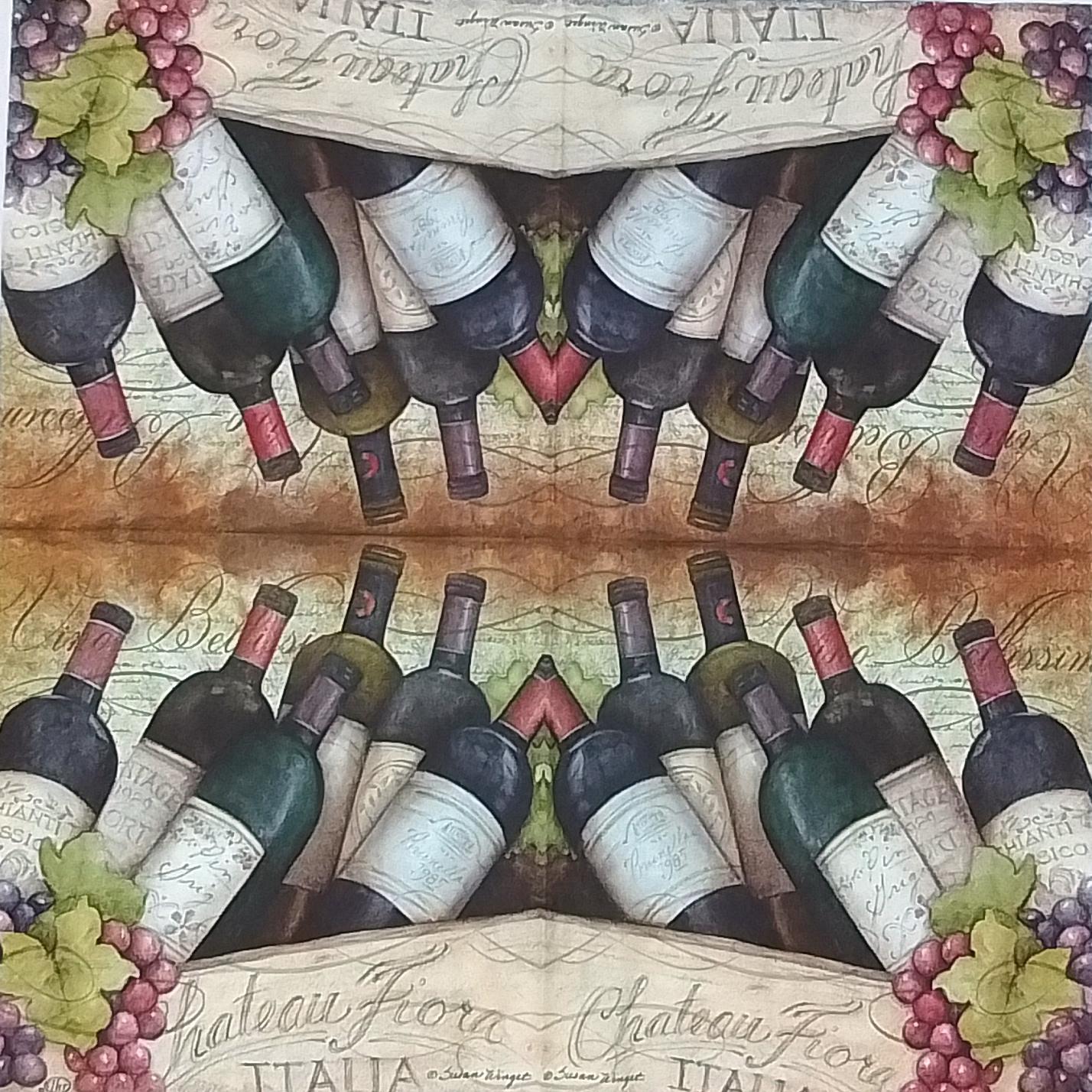 Decoupage Napkins 6.5"- Vino Bellissimo